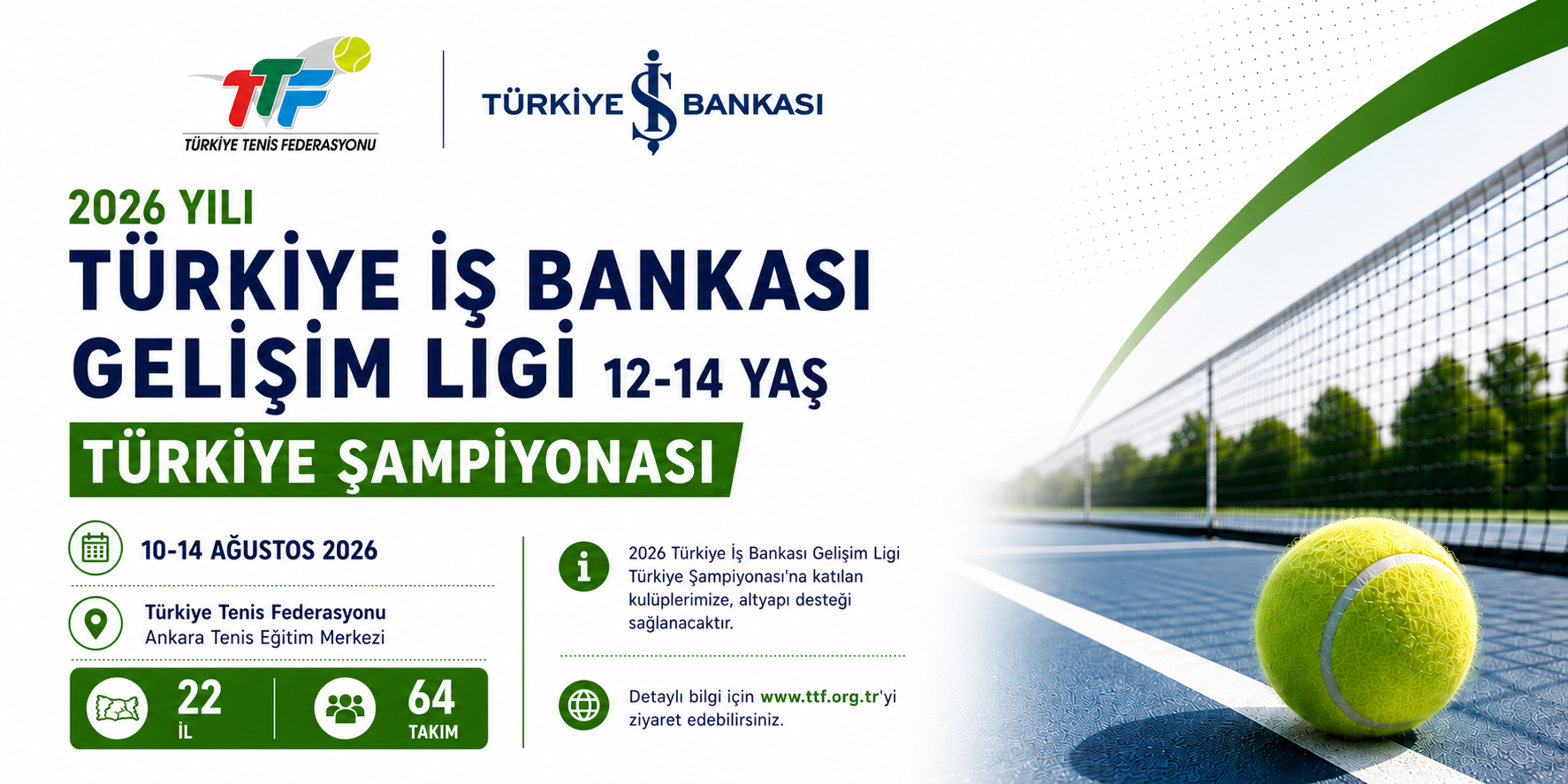 2026 Türkiye İş Bankası Gelişim Ligi Türkiye Şampiyonası Turnuvası’na katılan kulüplerimizin, takım başına günlük 13.500 TL tutarındaki altyapı desteğinden faydalanabilmesi için aşağıda yer alan formu eksiksiz olarak doldurmaları gerekmektedir.