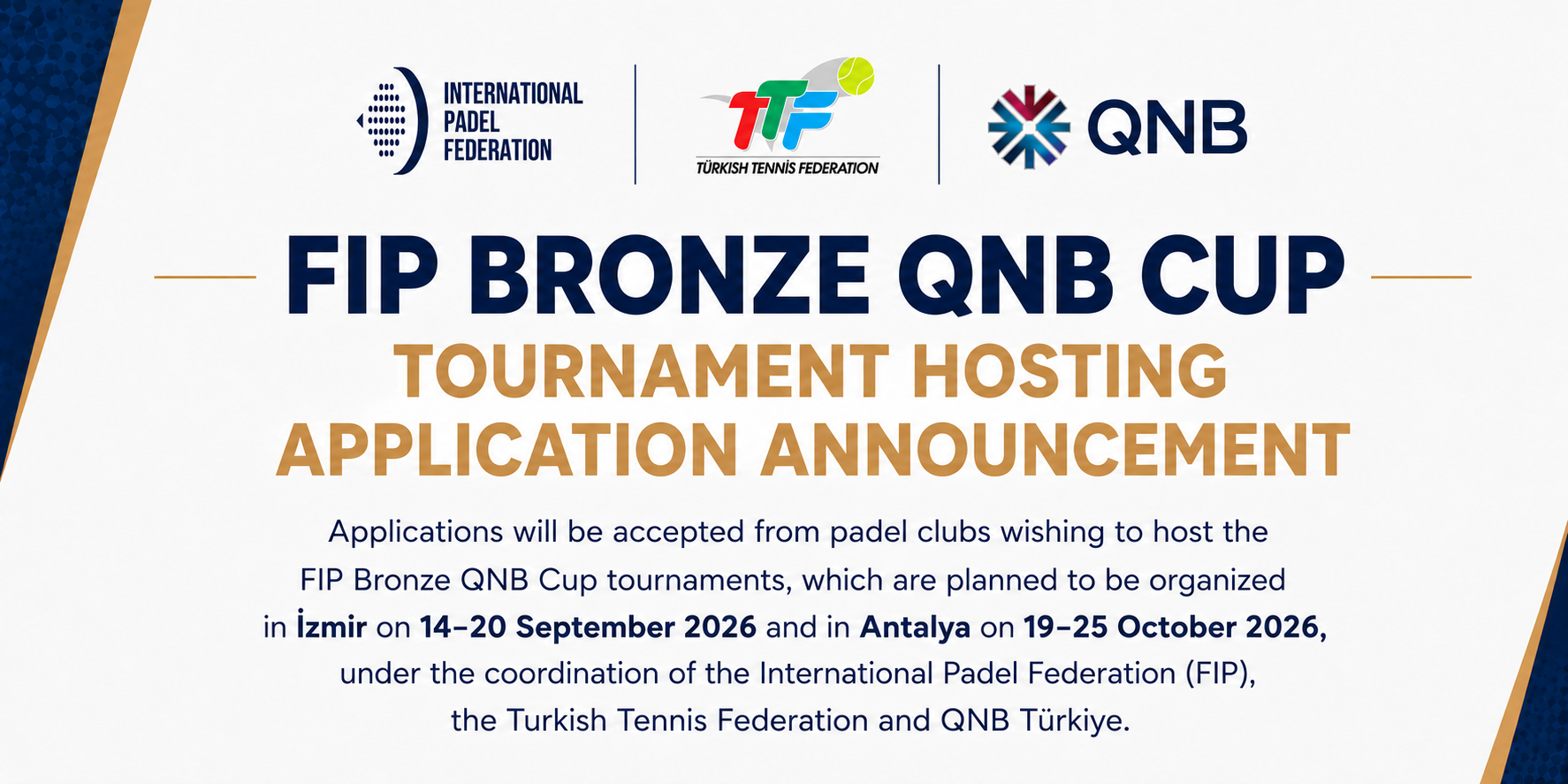 FIP Bronze QNB Cup Tournaments Hosting Application Announcement